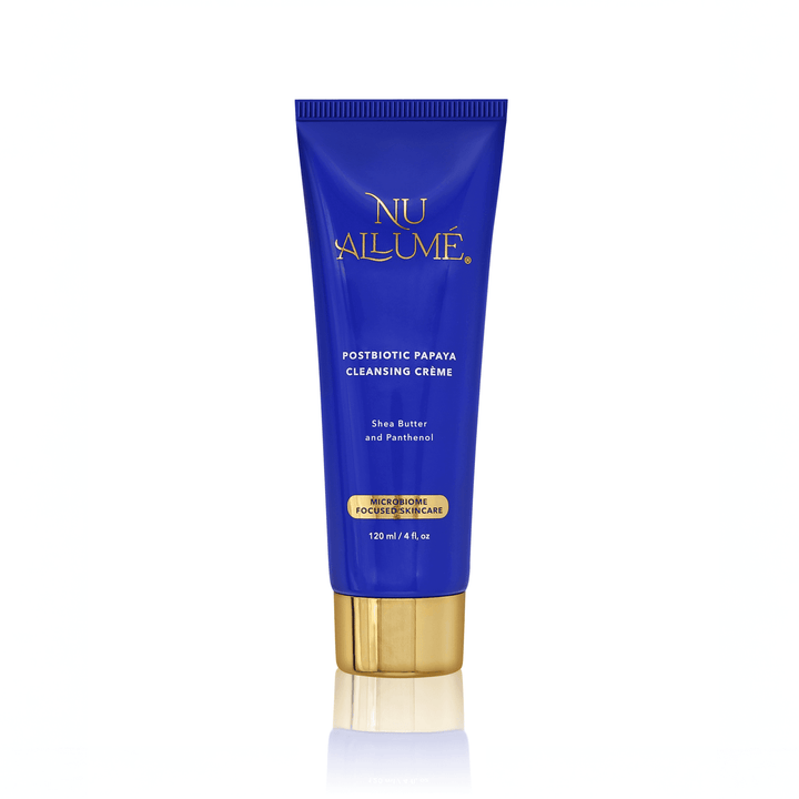 A tube of Nu Allumé Postbiotic Papaya Cleansing Creme